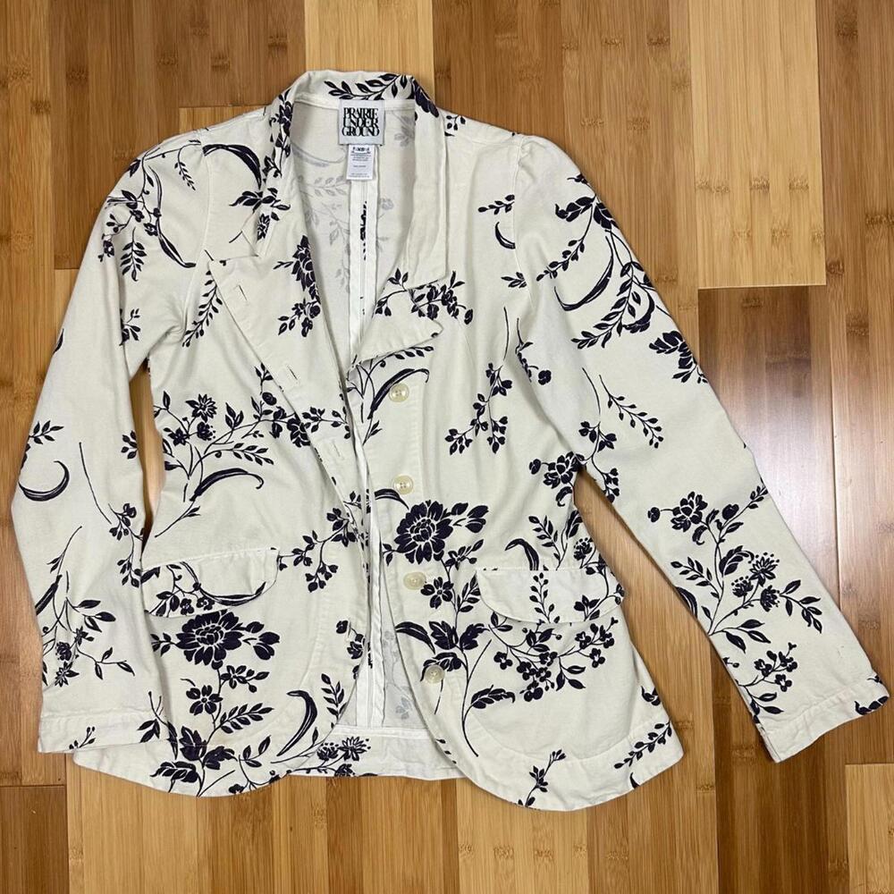 Prairie Underground Spencer Jacket Tabby Jean Floral XS 100% Cotton Made in USA